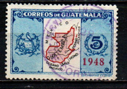 GUATEMALA - 1948 - Map Of Guatemala Overprinted In Carmine - USATO - Guatemala