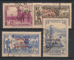 COTE D'IVOIRE - 1941 - N°YT. 165 à 168 - Secours National - Oblitéré / Used - Used Stamps