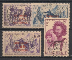 MAURITANIE - 1941 - N°YT. 119 à 122 - Secours National - Oblitéré / Used - Used Stamps