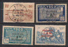 TOGO - 1941 - N°YT. 211 à 214 - Secours National - Oblitéré / Used - Gebraucht