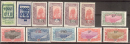 French SOMALI Fishes,bridge 3 Sets Of 12 Stamps Overpr. MLH - Other & Unclassified