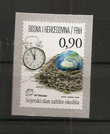 BOSNIA AND HERZEGOVINA 2016  ,POST, MOSTAR,NATUR PROTECT,EARTH,CLOCK,MI NO 436,ADHESIV,SELBSTICK,MNH - Bosnie-Herzegovine