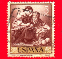 SPAGNA  - Usato - 1960 - Giornata Del Francobollo - Dipinti Di Bartolomé Esteban Murillo - Bambini Con Monete - 5 - Used Stamps