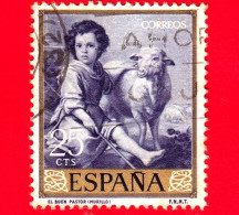 SPAGNA  - Usato - 1960 - Giornata Del Francobollo - Dipinti Di Bartolomé Esteban Murillo - Il Buon Pastore - 25 - Used Stamps