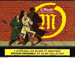 JACOBS : 2 Plaquettes Publicité DIFFERENTES Pour Edition Spéciale BLAKE ET MORTIMER Du MONDE - Blake Et Mortimer