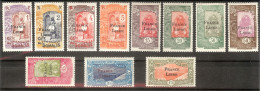 French SOMALI Animals,fishes  Set 11 Stamps Overp. MH - Altri & Non Classificati