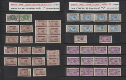 MAURITANIE - Colonie Française - Entre N° 1 Et 36 De 1906/1925 - 44 Timbres Neuf ** & * -  En 2 Pages - Voir Les 6 Scan - Neufs