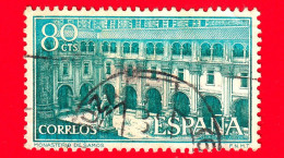 SPAGNA  - Usato - 1960 - Reale Monastero Di Samos - Chiostro - 80 - Used Stamps