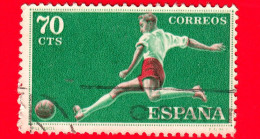 SPAGNA - Usato - 1960 - Sport - Calcio - 70 - Oblitérés