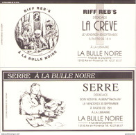 RIFF REB'S Et SERRE Carte Invitation Dédicace à Librairie BULLE NOIRE En 1988 - Cartoline Postali
