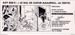 RIFF REB'S : Carte Invitation Dédicace Librairie SIGNAL En 1987 - Postcards