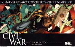 Mc NEVEN : Carte CIVIL WAR Avec Programme Parution MARVEL En 2006 - Postkaarten