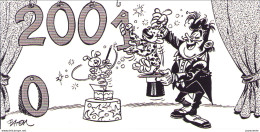 BATEM : Carte De Voeux 2001 Le Magicien - Cartoline Postali