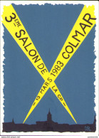 Carte Postale Salon De La Carte Postale COLMAR 1983 Numérotée 152/300 Exemplaires - Beursen Voor Verzamellars
