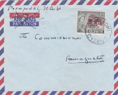 CYPRUS 1960 LOCAL RURAL COVER PERAPEDHI TO FAMAGUSTA FULL TRANSIT FRANKING - Cyprus (...-1960)