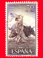 SPAGNA - Usato - 1960 - Tauromachia - La Corrida - Bullfighting - Finta Con La Cappa - 50 - Used Stamps