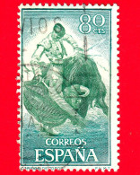 SPAGNA - Usato - 1960 - Tauromachia - La Corrida - Bullfighting - Finta Di Destra - 80 - Oblitérés