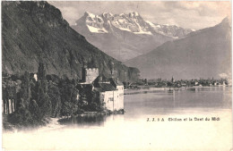 CPA Carte Postale Suisse Chillon Et La Dent Du Midi  1904 VM78924 - Veytaux