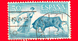 SPAGNA - Usato - 1960 - Tauromachia - La Corrida - Bullfighting - Finta Con La Cappa - 50 - P. Aerea - Gebruikt