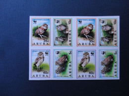Aruba 1994  PROOF Birds Imperforated Block WWF - Other & Unclassified