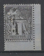 GUADELOUPE - 1889 - N°YT. 6 - Type Alphée Dubois 5c Sur 1c Noir Sur Azuré - Type I - Neuf* / MH VF - Neufs