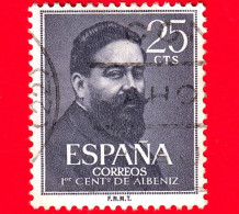 SPAGNA  - Usato - 1960 -100 Anni Della Nascita Di Isaac Albéniz (1860-1909), Compositore - 25 - Gebruikt