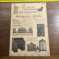 1921 GHI Publicité MARCEL BAL 28-30, Rue De Paris, LILLE Meuble Bureau Américain - Collections