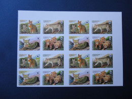 Tajikistan 2002  PROOF Imperforated Block Cats WWF  MNH - Altri & Non Classificati