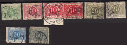 Belgique - Timbres Taxe 1895 : 8 Timbres Oblitérés Liste COB Ci-dessous: (cote Totale > 3,50€) - Postzegels