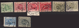 Belgique - Timbres Taxe 1895 : 8 Timbres Oblitérés Liste COB Ci-dessous: (cote Totale > 3,50€) - Stamps