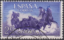 1960 Spanien ° Mi:ES 1152, Sn:ES 910, Yt:ES 944, Sg:ES 1318, AFA:ES 1254, Edi:ES 1255, Bullfighting - Gebraucht