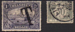 Belgique - Timbres Taxe 1919 : 2 Timbres  COB TX25 Et TX 31 (cote Totale > 3,50€) - Francobolli