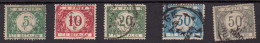 Belgique - Timbres Taxe 1919 :  COB TX26, 27, 28,30 Et 31 (cote Totale > 3,50€) - Postzegels