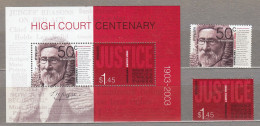 AUSTRALIA 2003 Justice MNH(**) Mi 2257-2258 Bl 49 #33793 - Mint Stamps