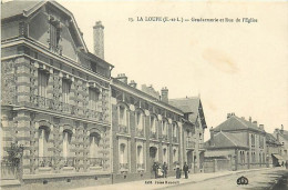 28 LA LOUPE - GENDARMERIE ET RUE DE L'EGLISE - La Loupe