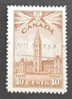 CANADA YT 213 OBLITÉRÉ "LE PARLEMENT" ANNÉES 1943/1948 - Usati