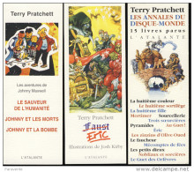 3 Marque Page Edition ATALANTE Par TERRY PRACHETT - Marque-pages