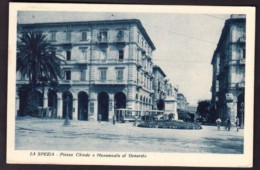 LA SPEZIA - PIAZZA CHIODO E MONUMENTO AL GENERALE - F.P. - La Spezia