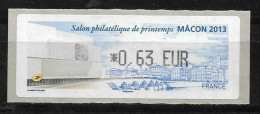 LISA 0,63 € - Salon Philatélique De Printemps - Mâcon 2013 - 2010-... Illustrated Franking Labels