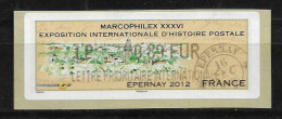 LISA 0,89 € Marcophilex - Exposition D'histoire Postale - Epernay 2012 - 2010-... Illustrated Franking Labels