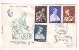 E5987) CITTA Del VATICANO - Esposizione Universale Di NEW YORK La PIETA  - FDC - Einschreiben Raccomandata - 1964 - FDC