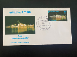 Enveloppe 1er Jour "Aviso Commandant Bory" 09/01/1984 - PA132 - Wallis Et Futuna - Marine Nationale - Bateaux - FDC