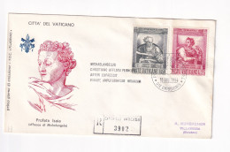 E5989) CITTA Del VATICANO - PROFETA ISAIA Affresco Di Michelangelo  - FDC - Einschreiben Raccomandata - 1964 - FDC