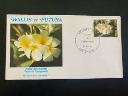 Enveloppe 1er Jour "Flore Walisienne - Fleurs De Frangipanier" 26/02/1984 - PA134 - Wallis Et Futuna - FDC