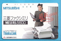 Japan Telefonkarte Japon Télécarte Phonecard -  Girl Frau Women Femme Mitsubishi - Personaggi