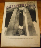 L'ILLUSTRATION Numéro N° 4873 - WW1 Commémoration De La Bataille De Vimy Monument En L'honneur De L'armée Canadienne - L'Illustration