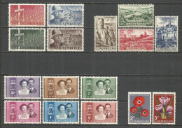 LUXEMBURGO 1944-1960 GRAN CONJUNTO ** SERIES COMPLETAS SIN FIJASELLOS ALTO VALOR DE CATALOGO - Neufs