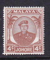 Malaya - Johore: 1949/55   Sultan Ibrahim    SG136    4c      MH - Johore