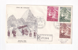 E5998) CITTA Del VATICANO - NATALE 1965 Presepe Peruviano - FDC - Einschreiben Raccomandata - 1965 - FDC