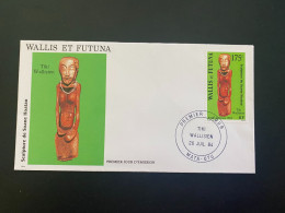 Enveloppe 1er Jour "Art Indigène - Statuette De Soane Hoatau" 26/07/1984 - PA137 - Wallis Et Futuna - FDC